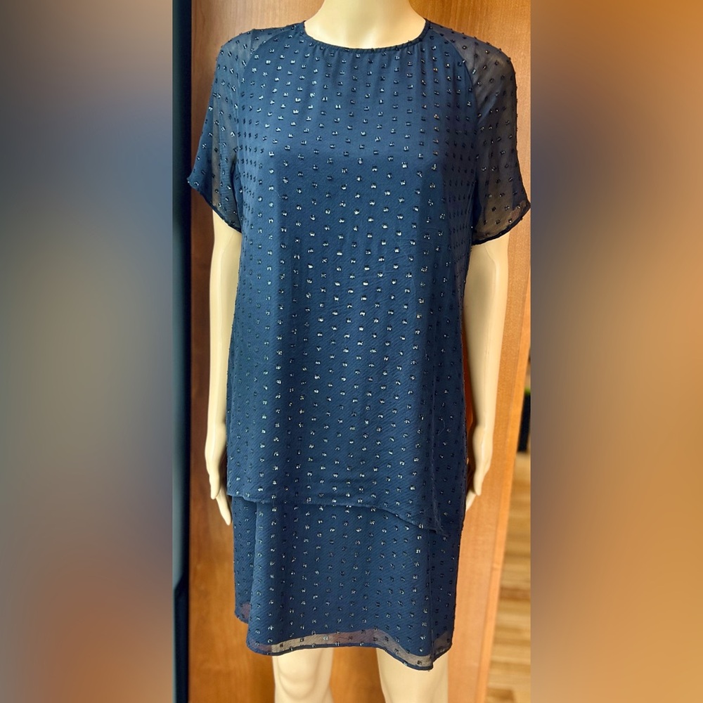 LIFE WITH BIRD Sparkling Embellished Black Silk Dress Size 2 - Picture 2 of 9
